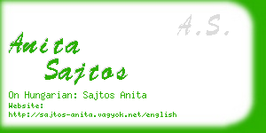 anita sajtos business card